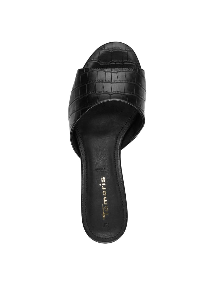 Pantolette in BLACK CROCO