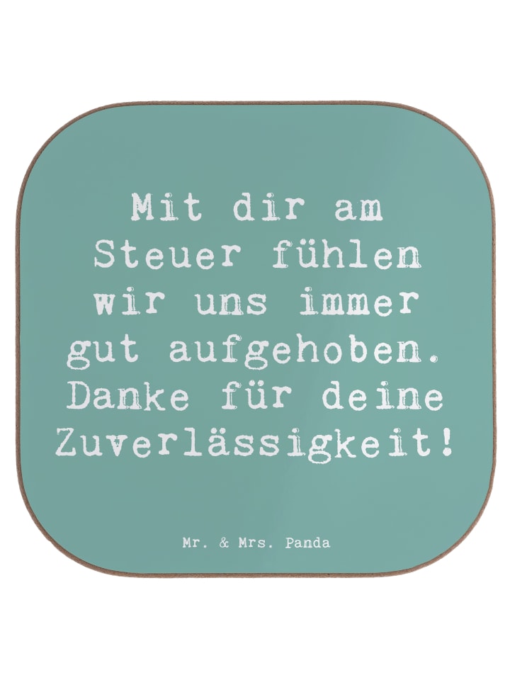 Glasuntersetzer Spruch Busfahrer Sicherheit mit... in Meeresbrise