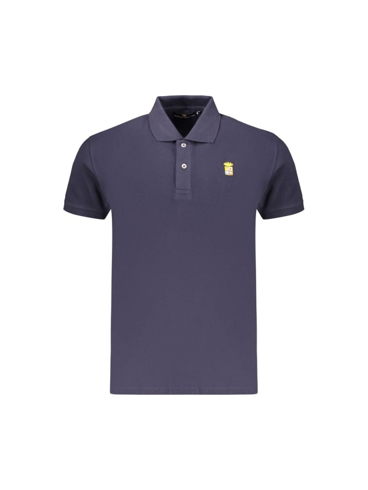 Blau Baumwolle Herren Polo Hemd