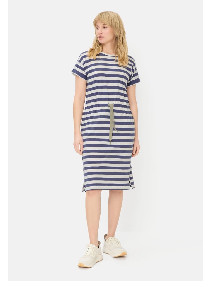 Kleid mit Tunnelzug in Ozeanblau