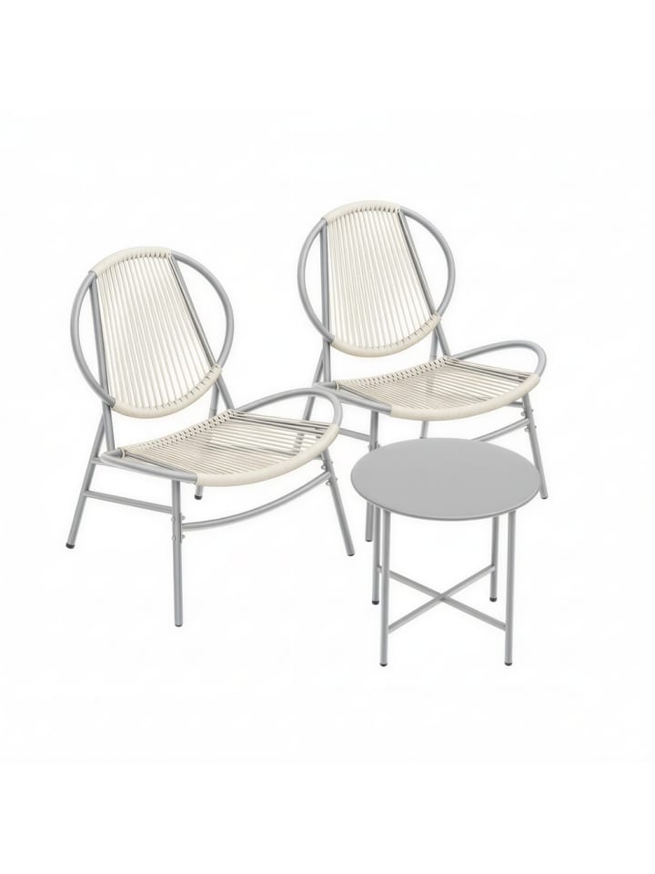 Gartenmöbel-Set Feliks in Grau - (B)74 x (H)78 x (T)68 cm