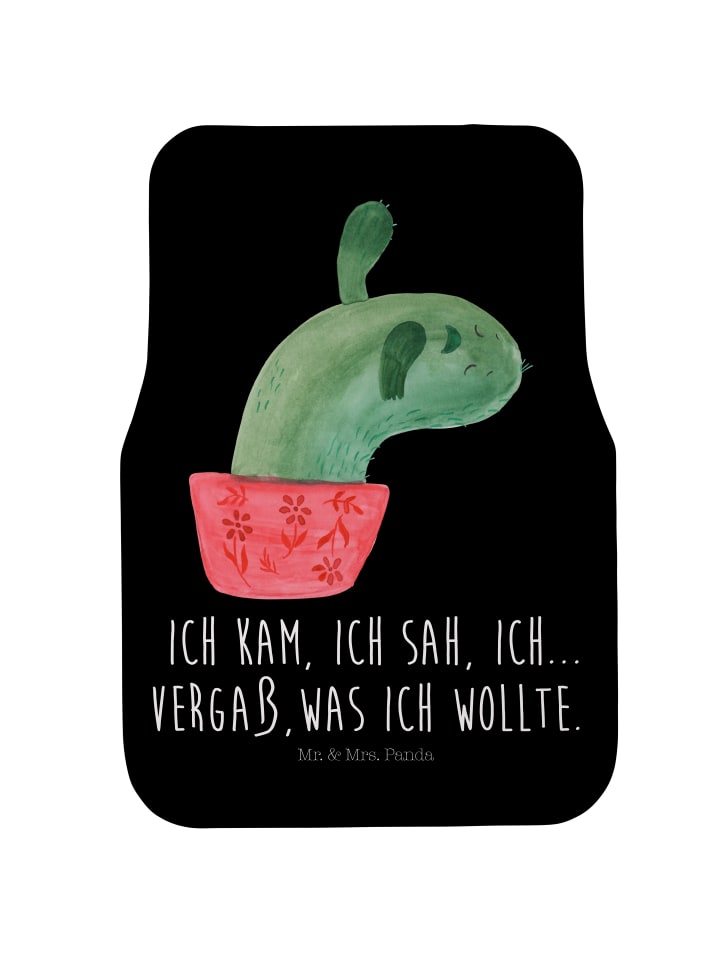 Automatte Kaktus Mama mit Spruch in Schwarz