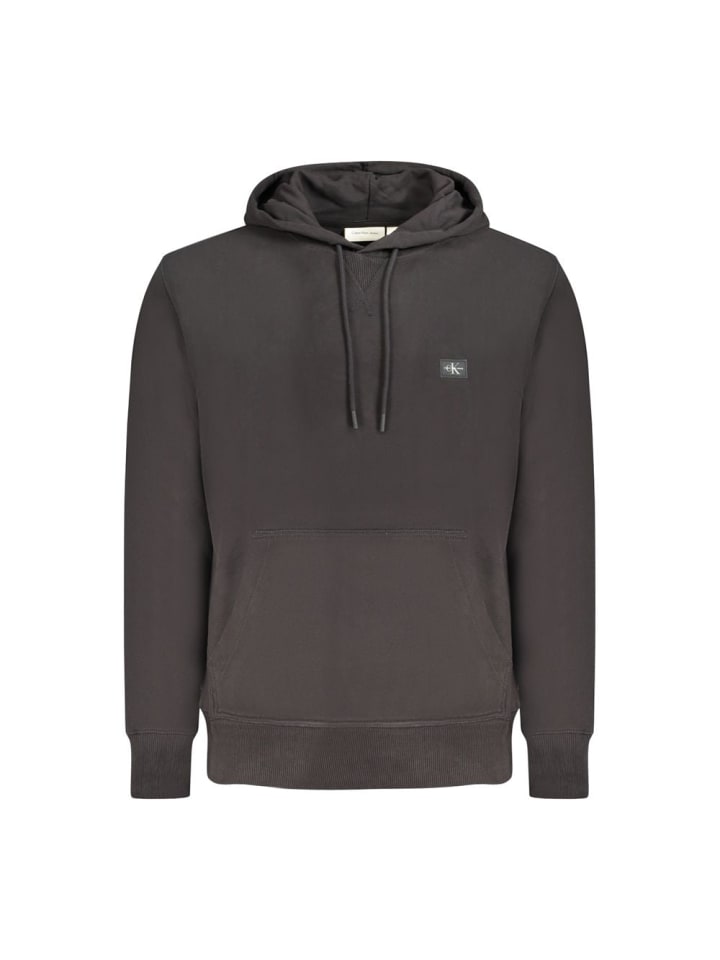 Schwarz Baumwolle Herren Hoodie