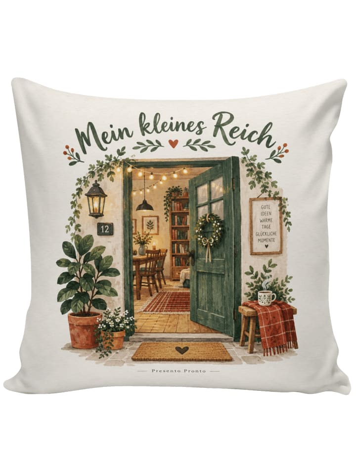 Kuschelkissen Eingangstür Gemütlich Design mit ... in Weiß