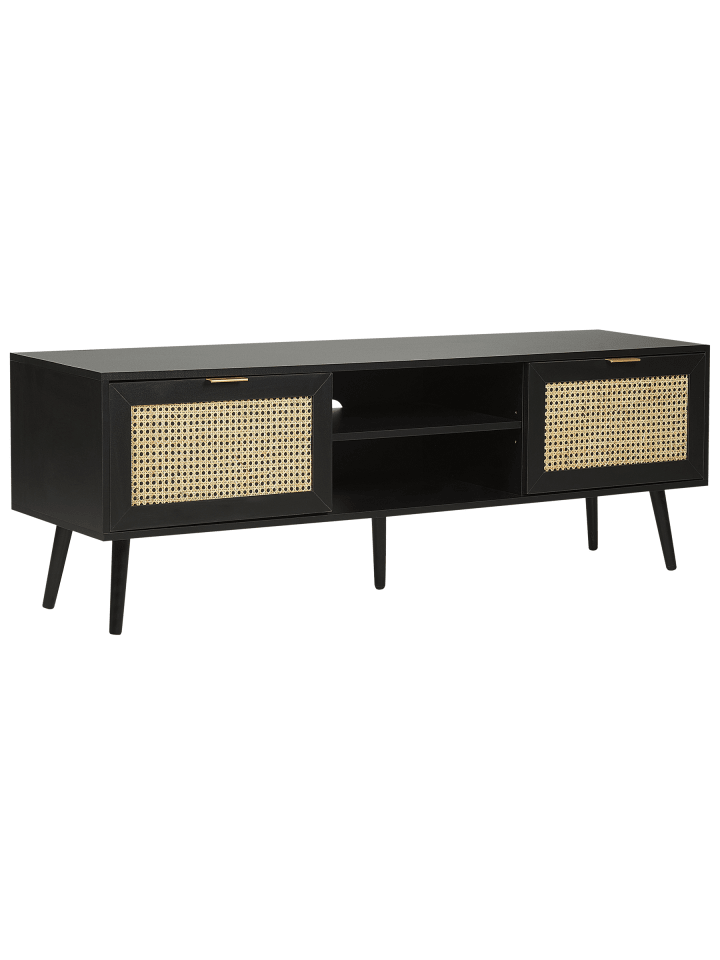 TV-Schrank OPOCO in Schwarz/Beige - (W) 150 x (H) 52 x (L) 40 cm