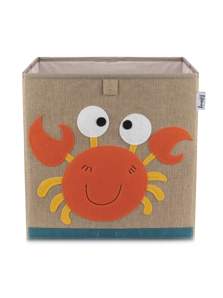 Aufbewahrungsbox Krebs dunkel, 33 x 33 x 33 cm