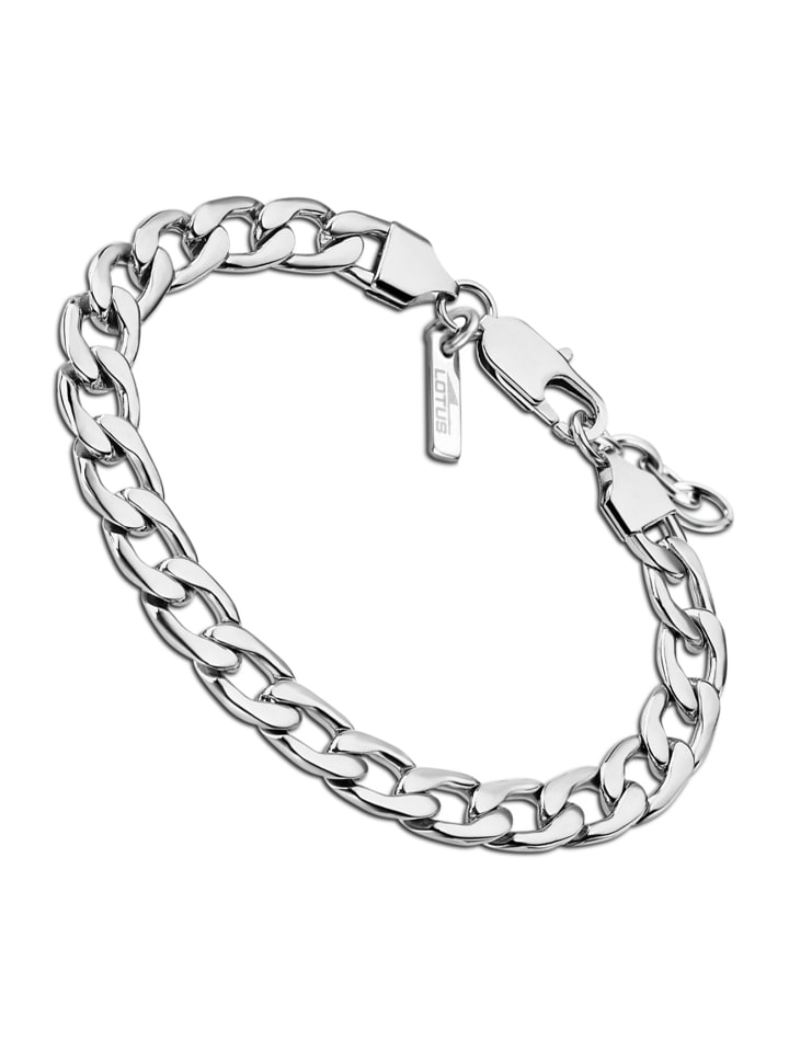 Herren Armband Edelstahl ca. 22,5cm Ankerkette Lotus Style Men in Black