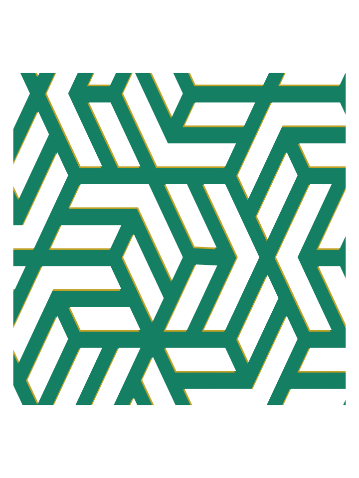 Tapete Geometrisch in Grün - (W) 200 × (L) 280 cm