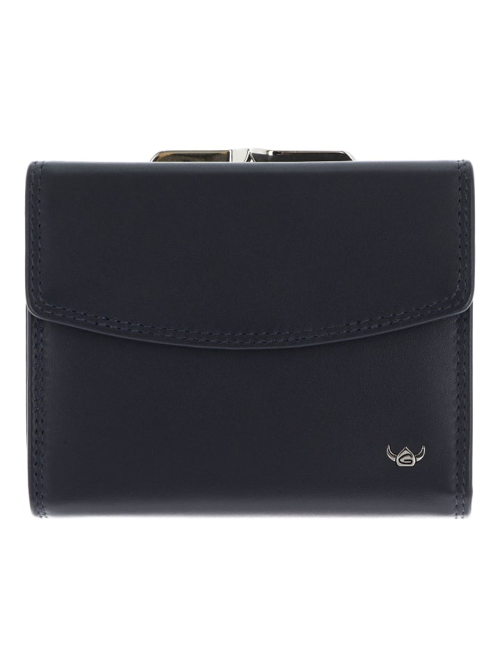 Polo Geldbörse RFID Schutz Leder 12 cm marineblau