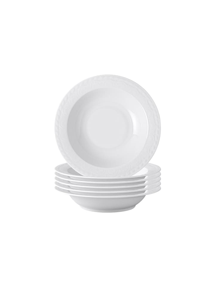 6er Set Salatschalen Cellini in Weiß ø 20 cm