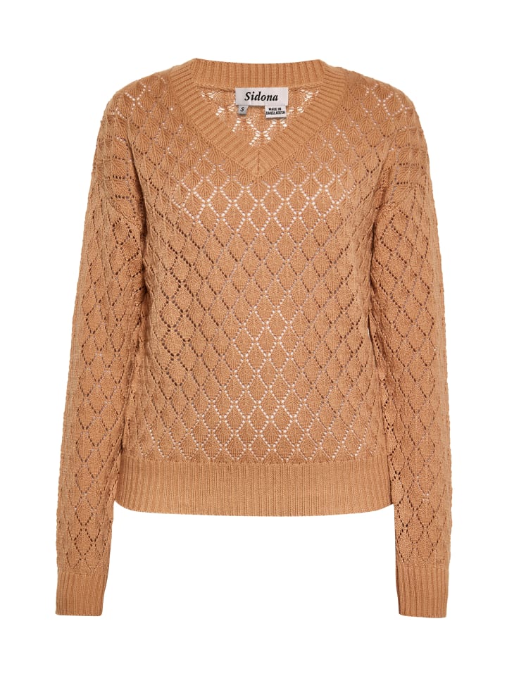 Damen Pullover in KAMEL