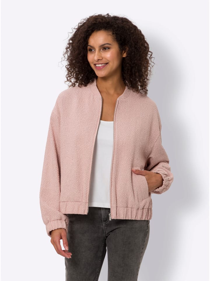 Blouson in champagner-rosenquarz-meliert