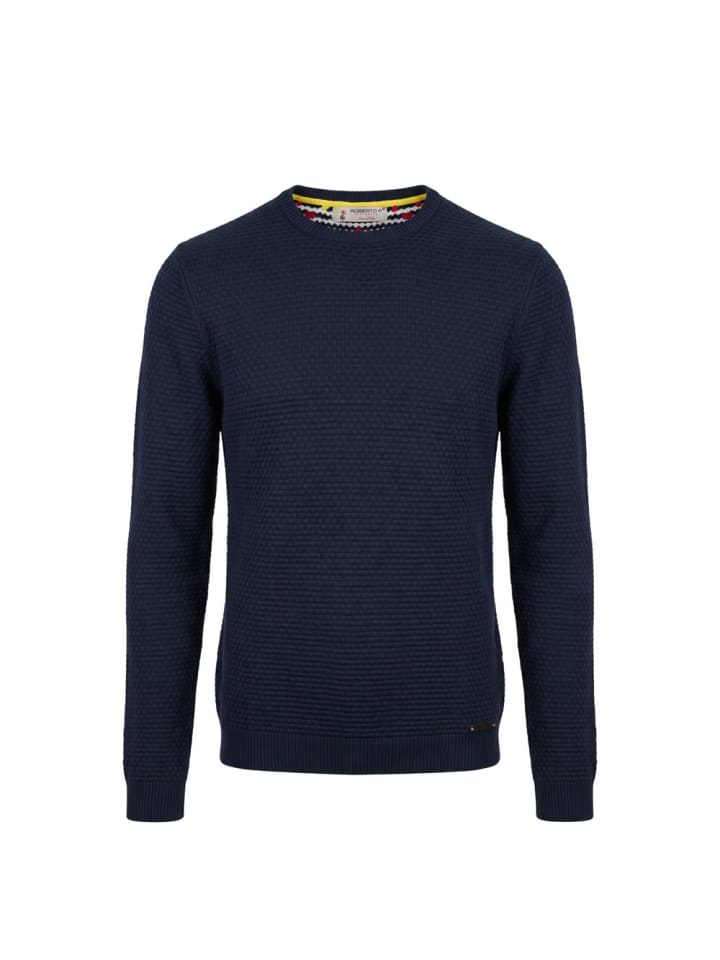 Blau Baumwolle Herren Pullover