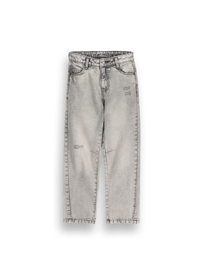 Entspannte jeanshosen in grau