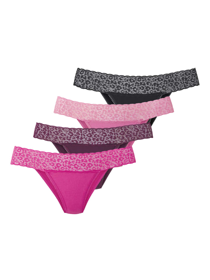 Brasilslip in aubergine, pink, fuchsia, schwarz