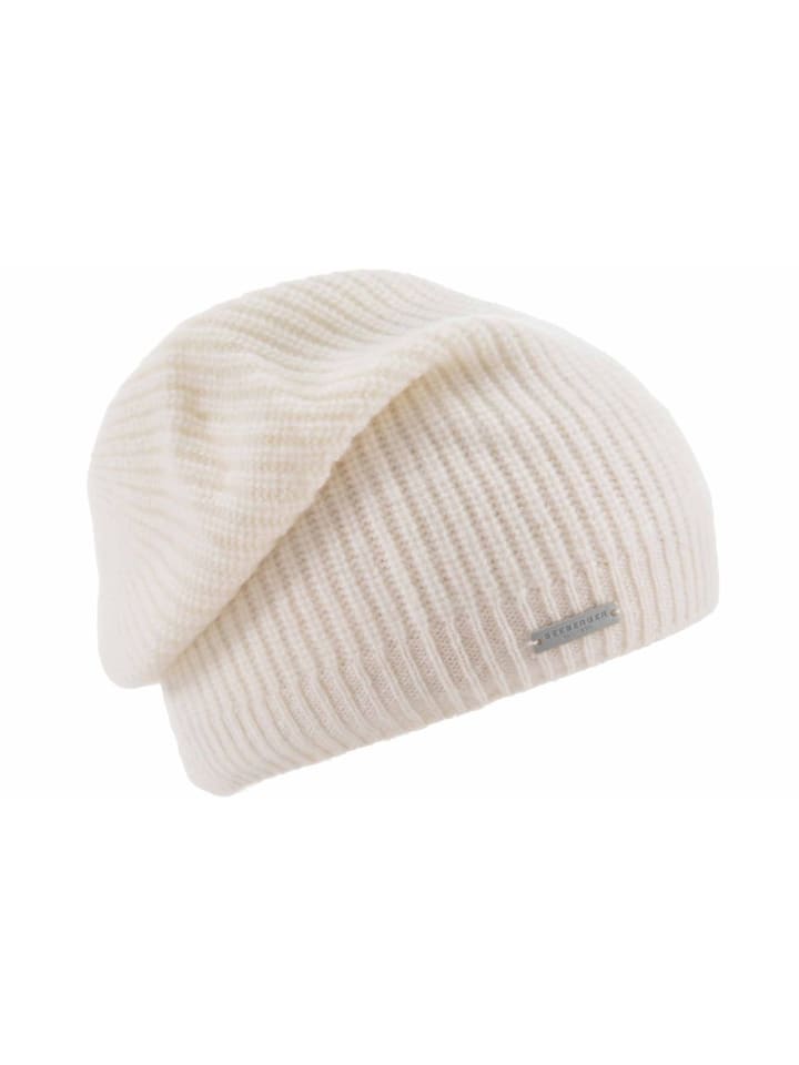 Strickmütze in beige