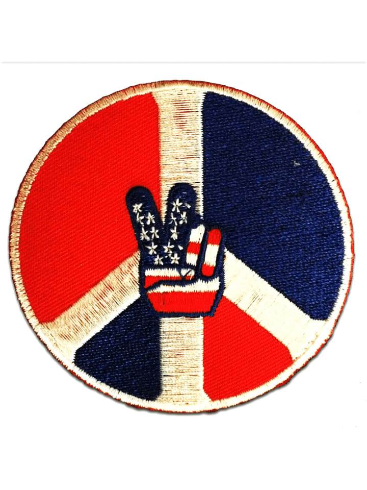 Usa Victory Peace Frieden SymbolApplikation Bügelbild inBlau