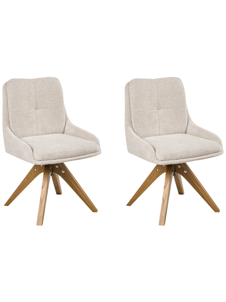 2er-Set Esszimmerstuhl DORRIS in Beige/Braun