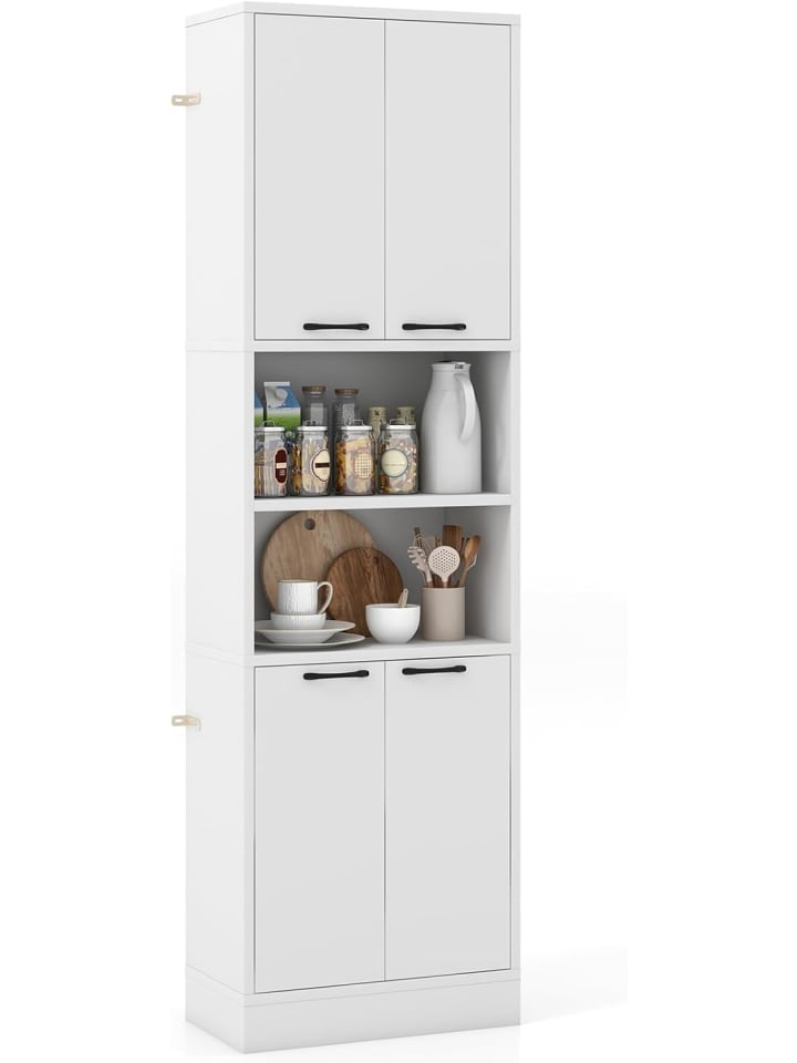 190 cm hoher Küchenschrank Vorratsschrank in Weiß