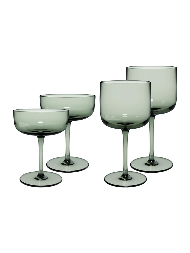 4-tlg. Wein- und Sektgläser Like Glass in Sage