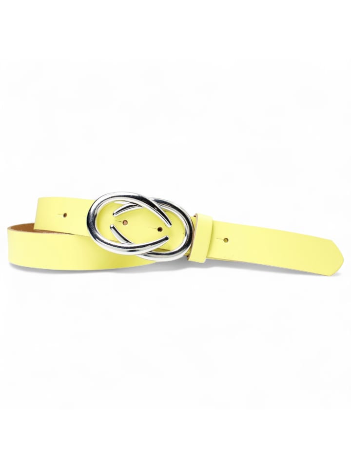 Ledergürtel in Lemon