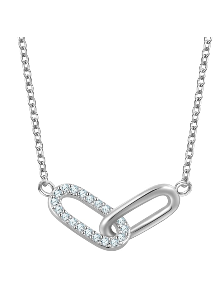 Kette aus Sterling Silber mit Zirkonia in silber