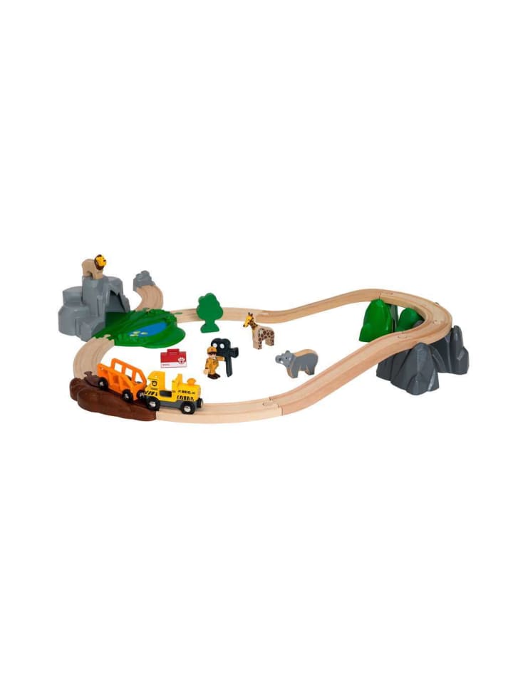 Brio Aktionsspiel Großes Bahn Safari Set in bunt