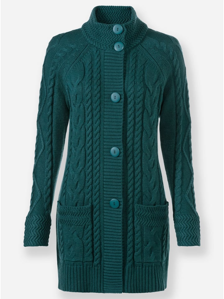 Strickjacke in petrol