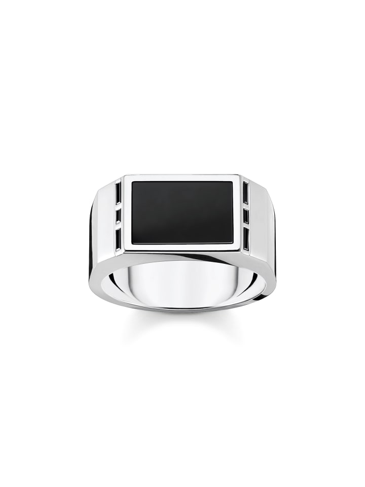 Thomas Sabo Ring schwarz 925 Sterlingsilber in silber, schwarz