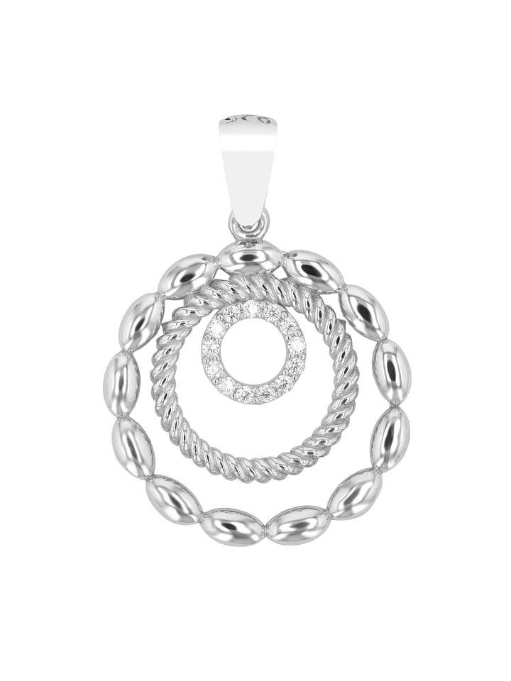 Damen Anhänger aus 925 Silber mit Zirkonia in silber