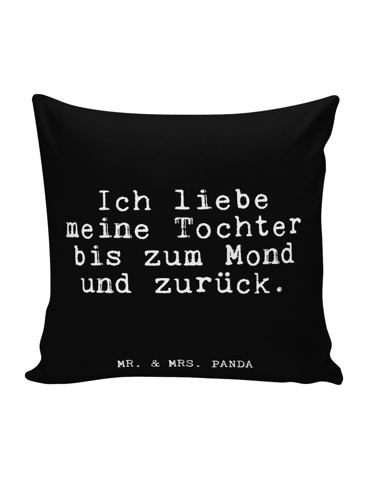40x40 Kissen Ich liebe meine Tochter... mit Spruch in Schwarz