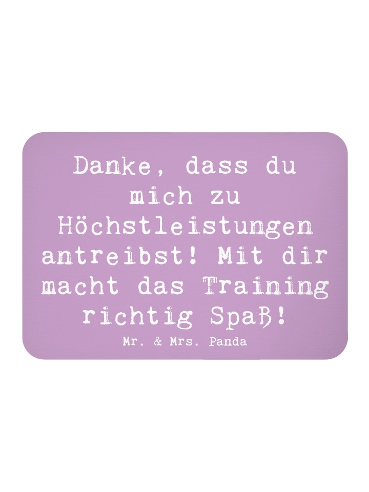 Magnet Spruch Motivierender Fitness-Trainer mit... in Lavendeltraum
