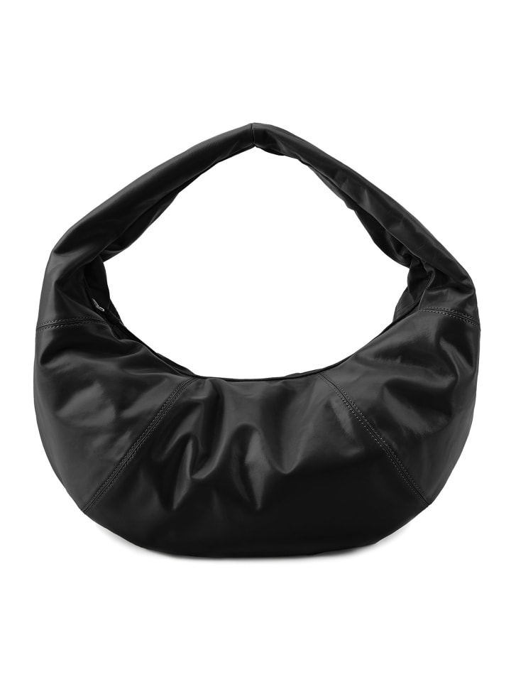 Greta Schultertasche Leder 41 cm black