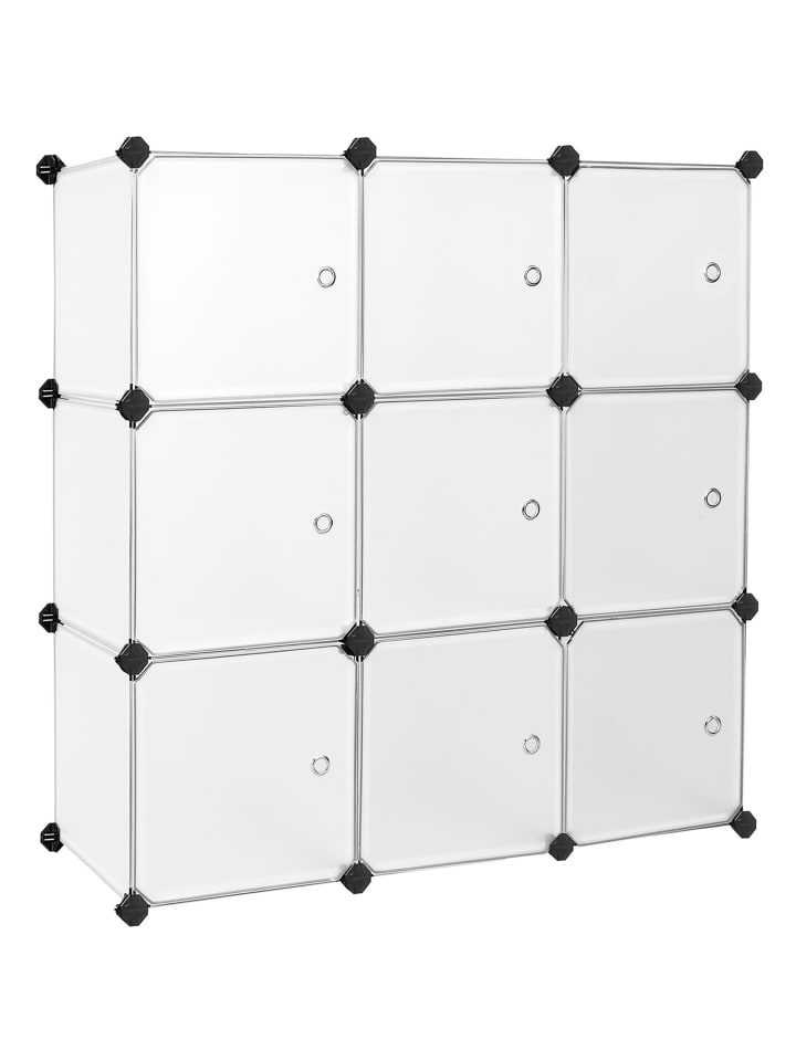 Regalsystem Damion in Weiß - (B)31 x (H)93 x (T)93 cm