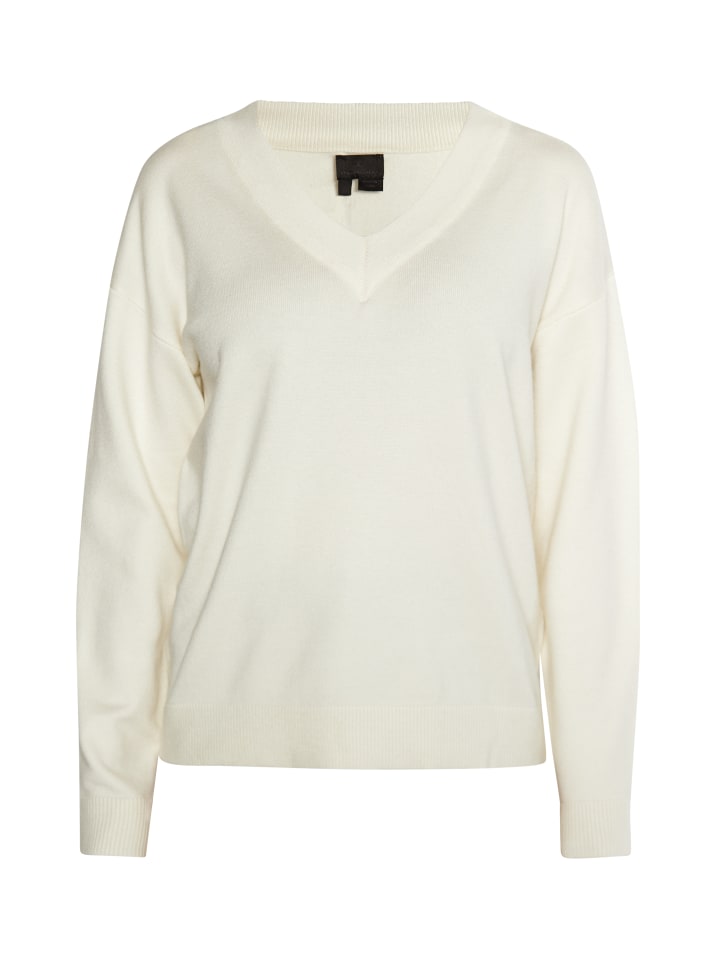 Damen Strickpullover in Wollweiss