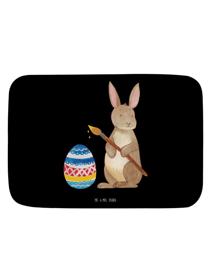 Badvorleger Hase Eier Malen ohne Spruch in Schwarz