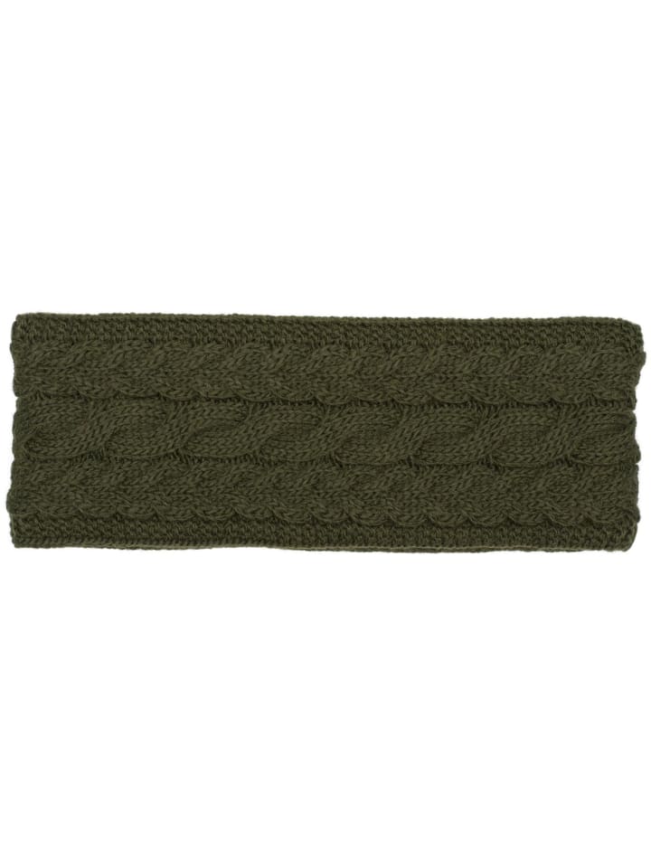 Strick Stirnband in Oliv