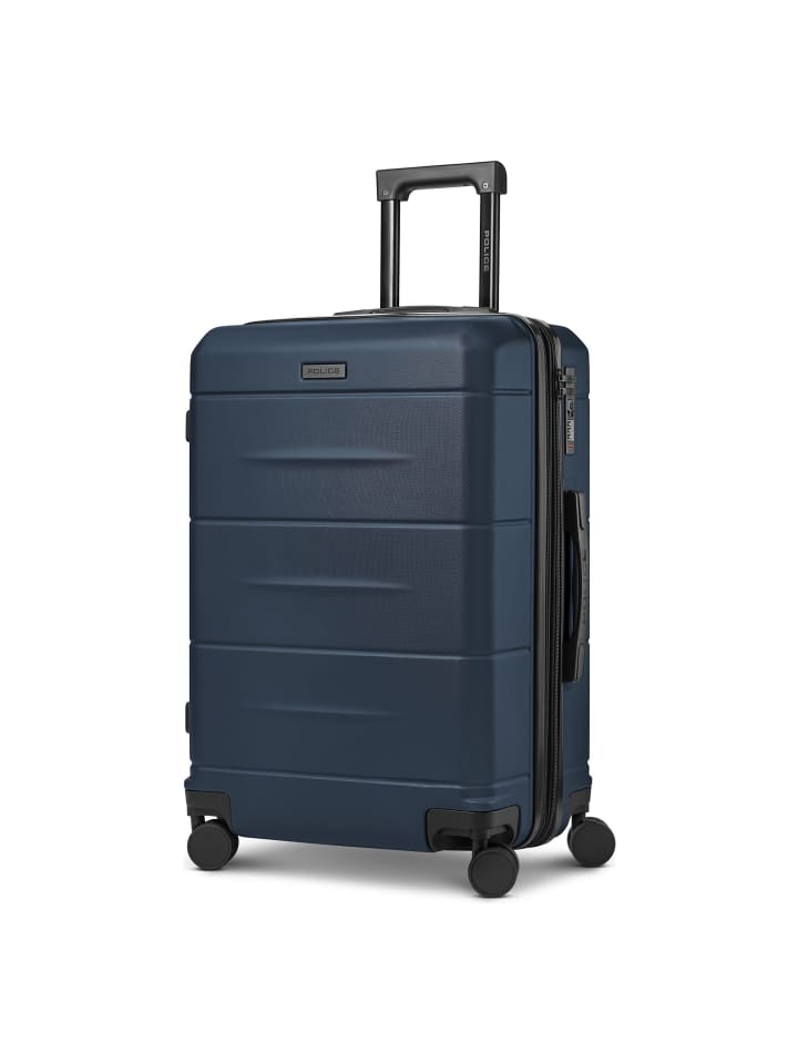London 4 Rollen Trolley 64 cm mit Dehnfalte dark navy