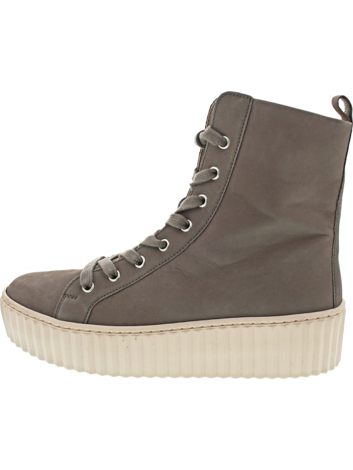 Schnürstiefel Beige