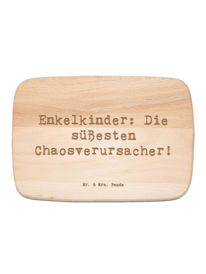 Holzbrett Spruch Enkelkinder Chaos mit Spruch in Transparent
