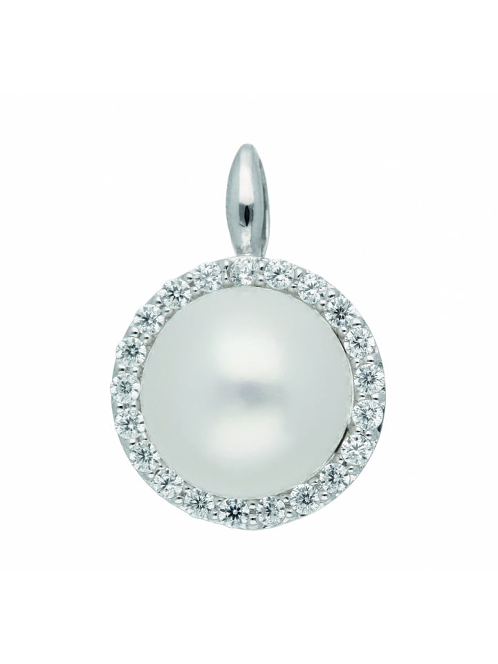 Damen 925 Silber Anhänger mit Zirkonia in silber