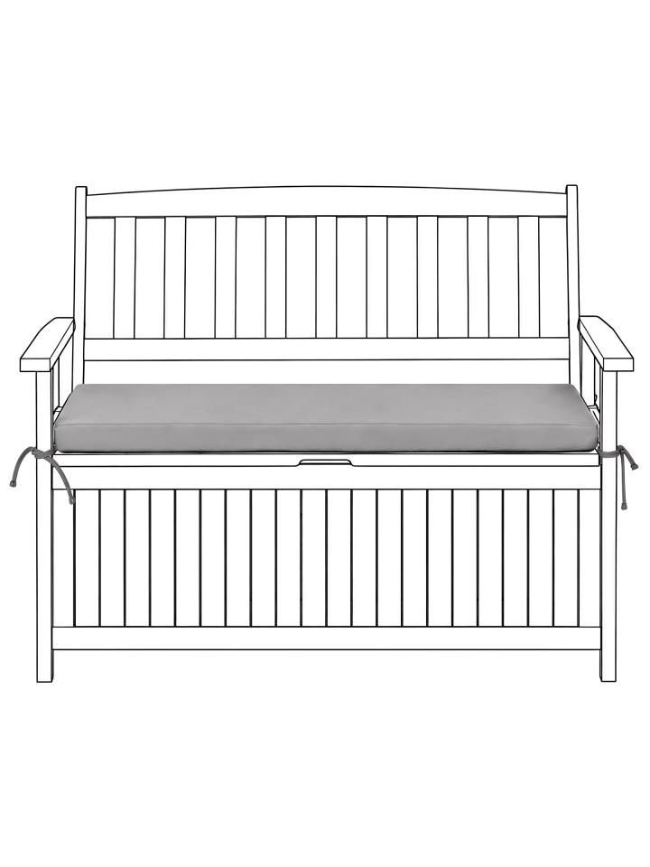 Auflagen SOVANA in Grau - (W) 108 x (H) 5 x (L) 45 cm