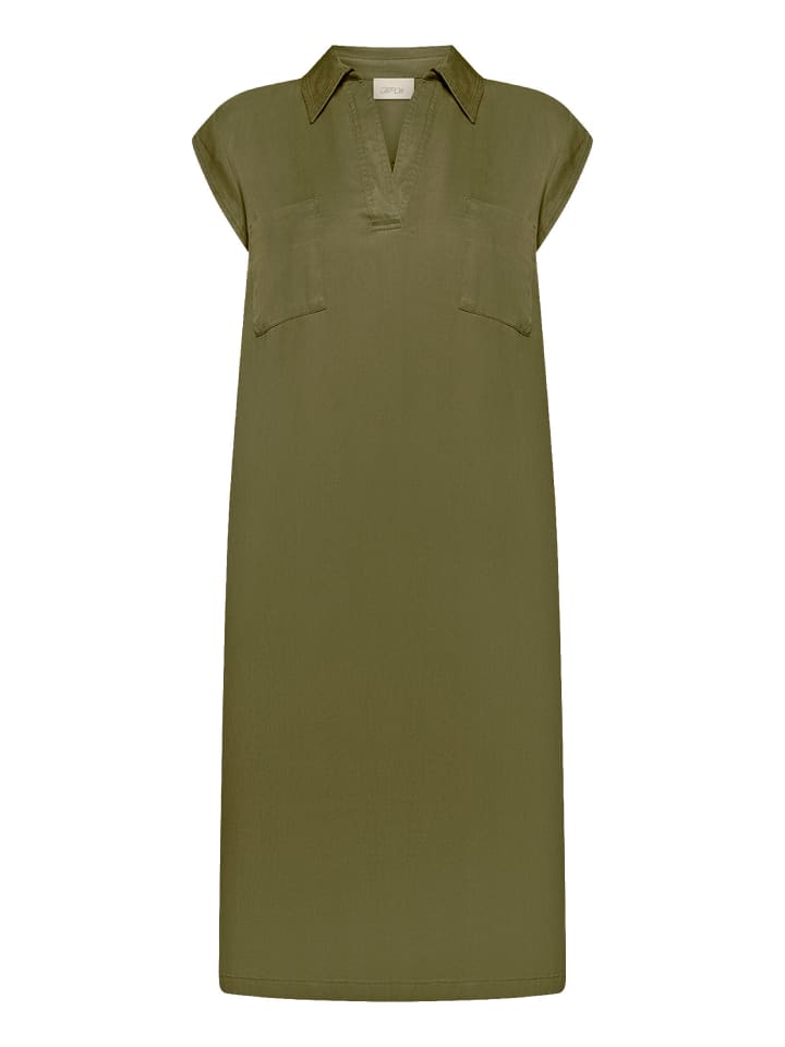 Casual-Kleid mit Kragen in Burnt Olive