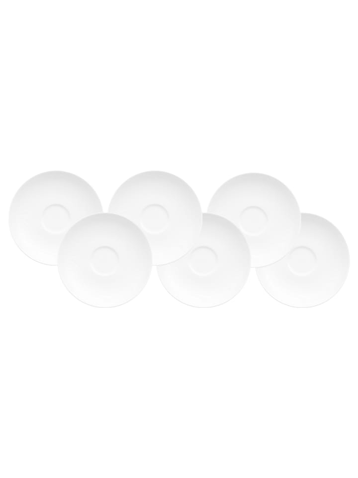 6er Set Kaffee/Teeuntertasse Royal in Weiß ø 15.0 cm