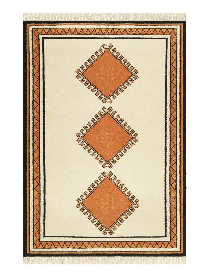 Teppich "Afoud" in Weiß/Terracotta/Rot