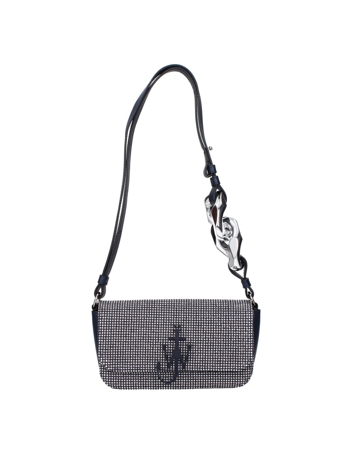 Blau Stoff Schulter Tasche