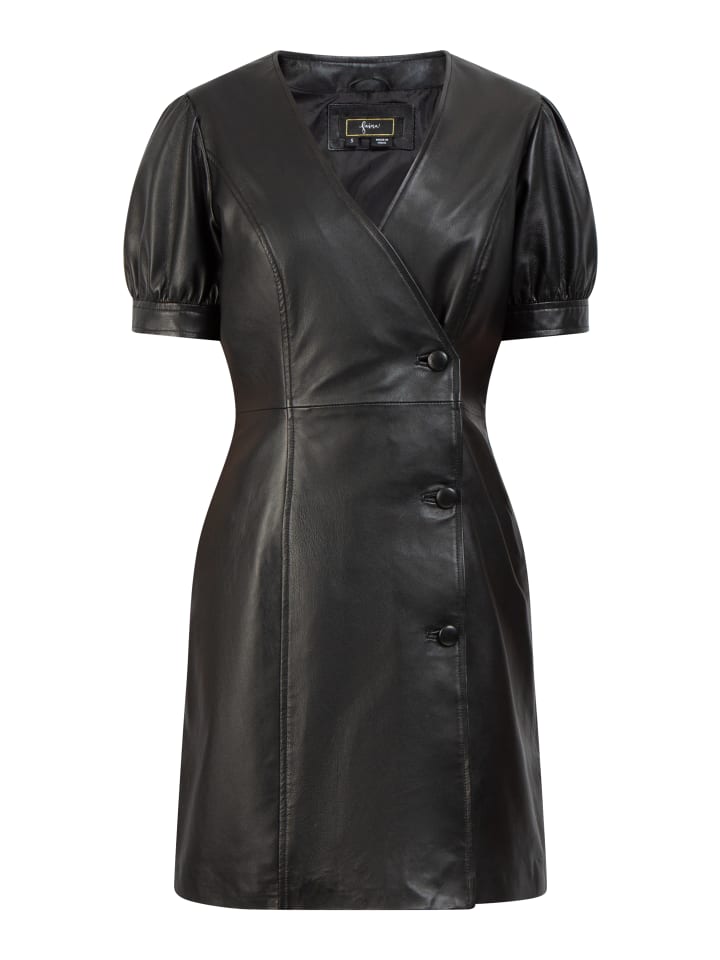 Damen Lederkleid in Schwarz
