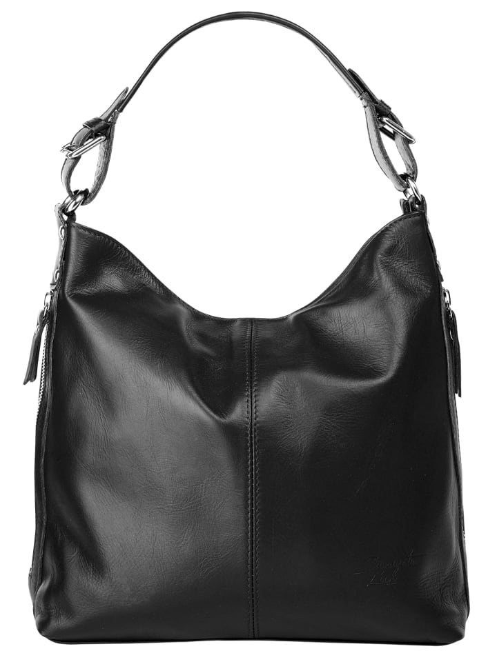 Handtasche echt Leder in schwarz