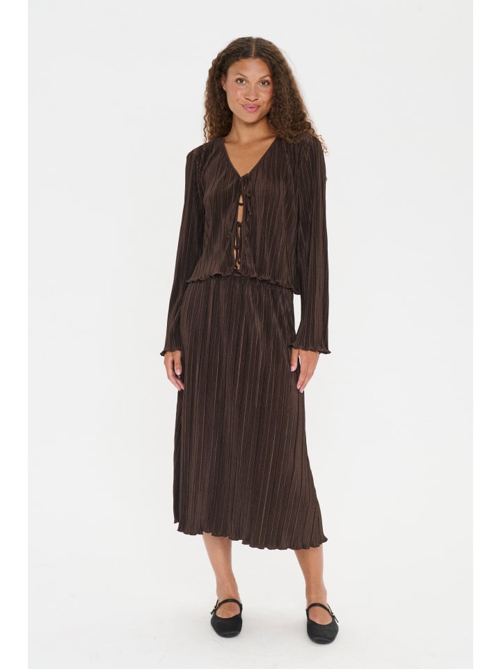 Strickjacke ZuniSZ Gerade Passform in Dark Oak