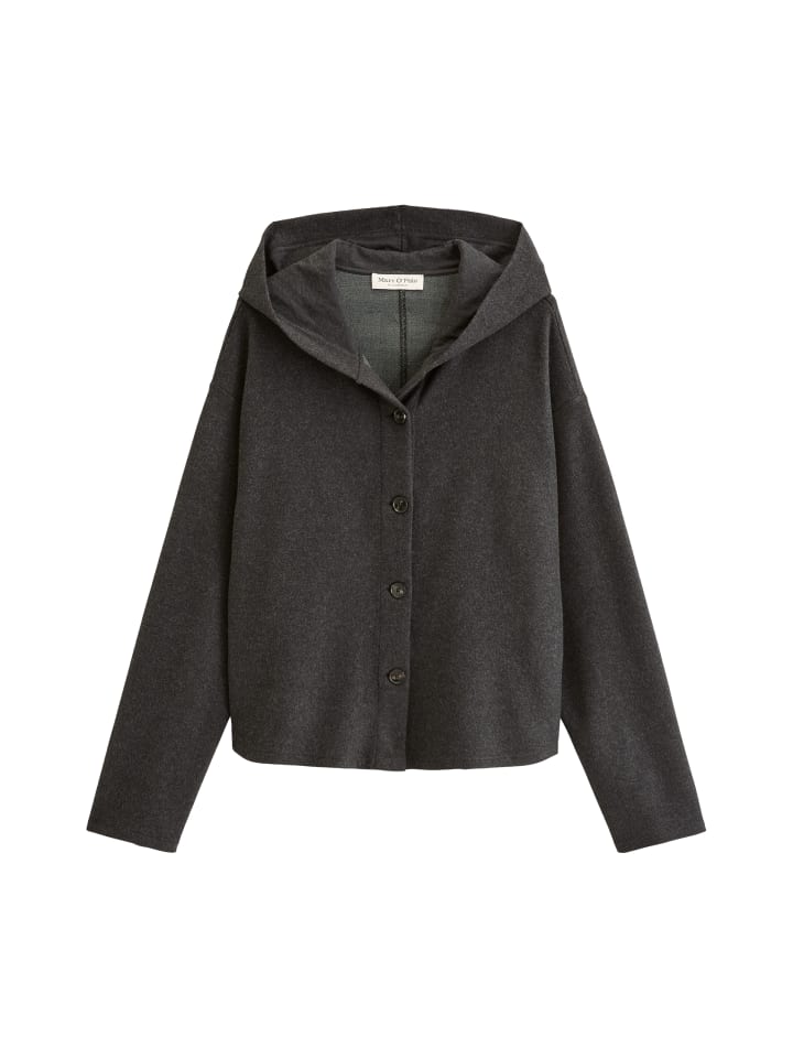 Sweatshirt-Jacke relaxed in Dark Graphite Melange